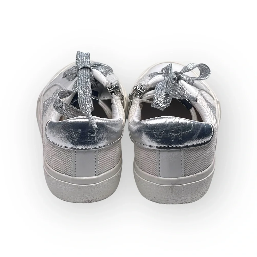 Vintage Havana 𖤐 Gita Star Sneakers 𖤐 Vegan Leather Silver Metallic Glitter 𖤐 12 - Picture 4 of 16